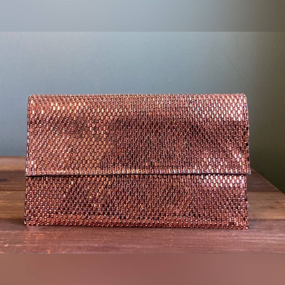 Natasha Couture Glass Stones Envelope Clutch Bag
